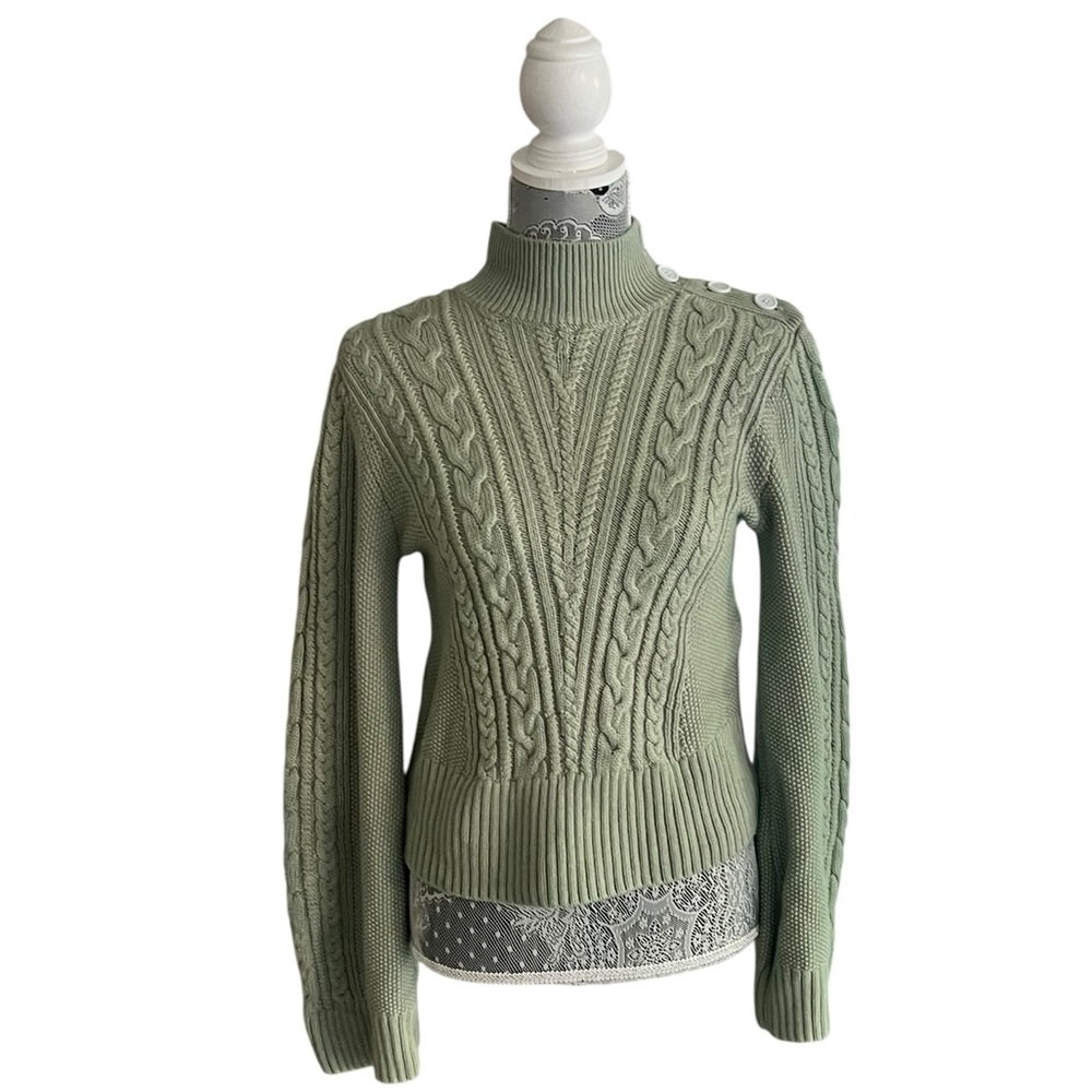 Derek Lam 10 Crosby Women’s Thomas Cable Knit 100% Wool Sweater Sz Medium